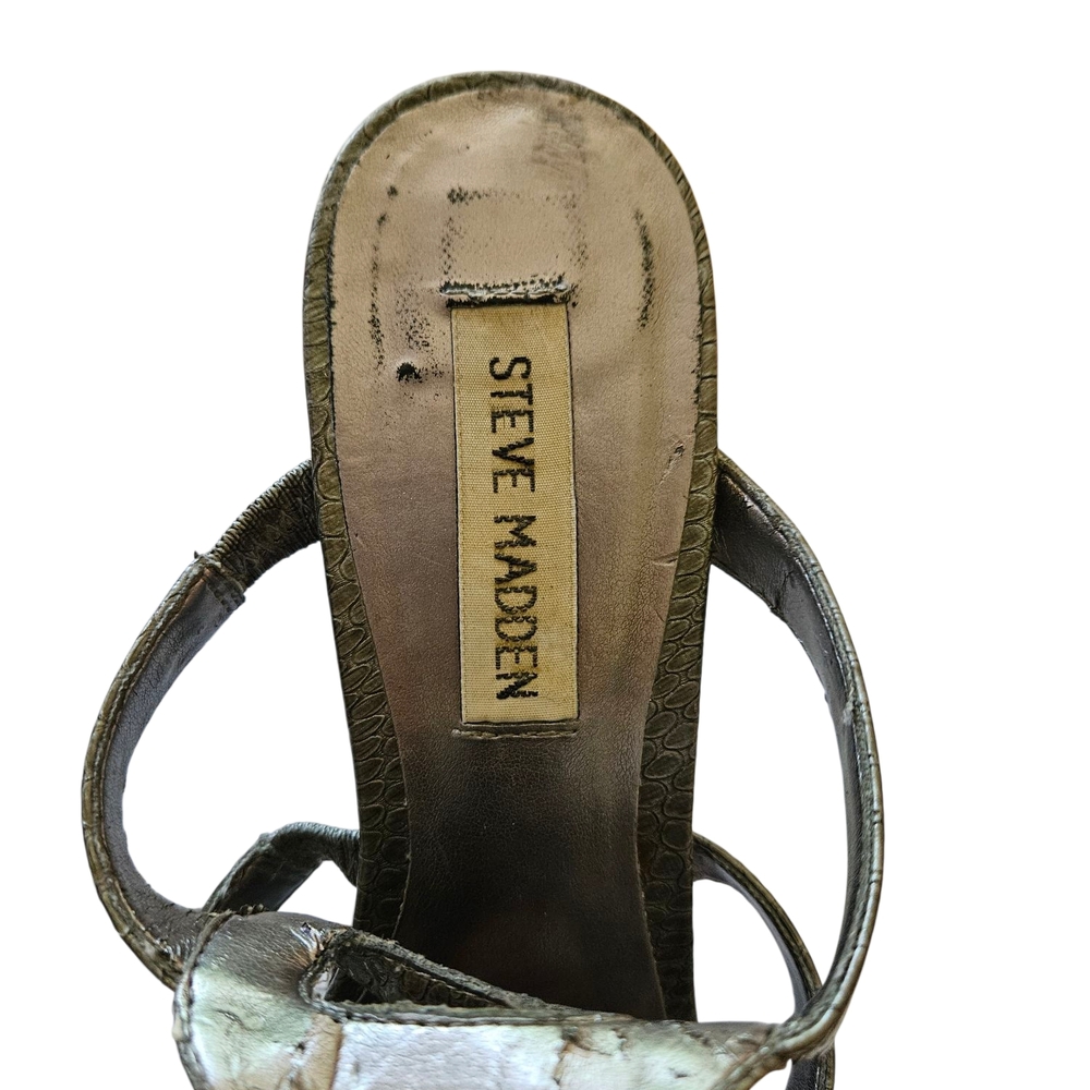 Steve Madden Dusty Blue Strappy Sandals Size 6.5 - Picture 3 of 6